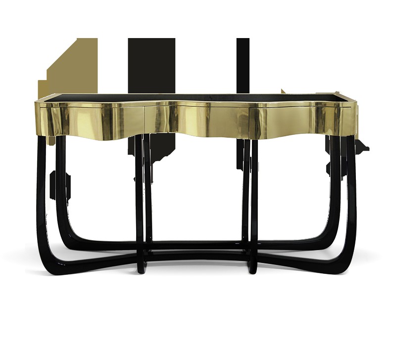 BocaDoLoboSINUOUS GOLD 玄關桌