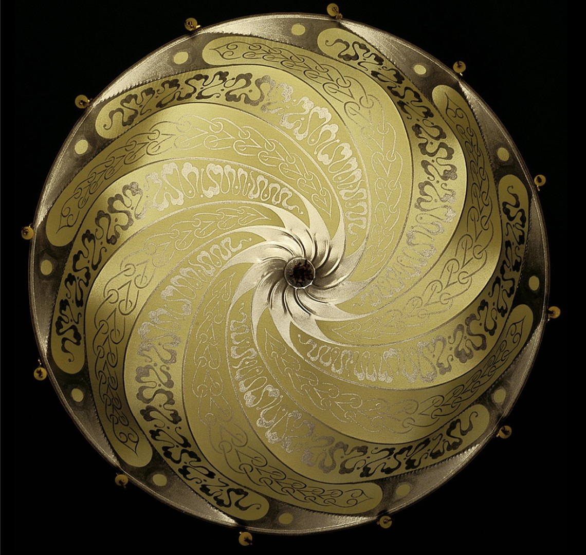 Venetia studiumvScudo Saraceno Serpentine yellow ochre silk lamp 吊燈