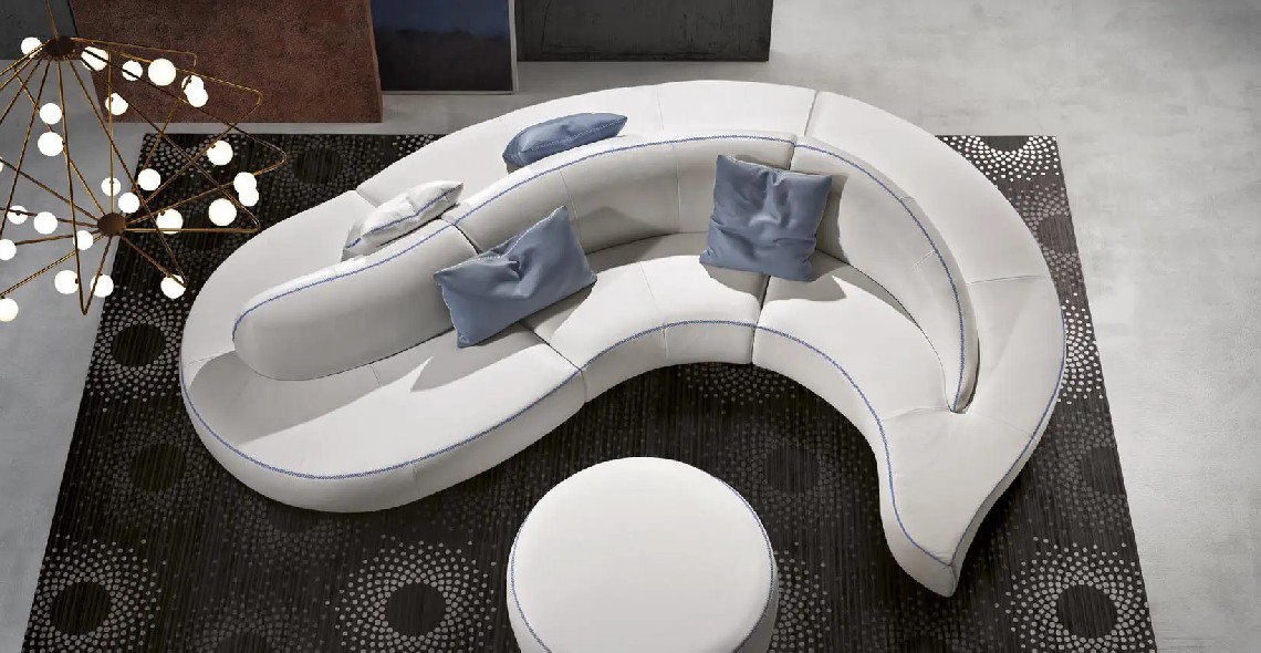 GAMMAModular upholstered bench WAVE多人沙發(fā)