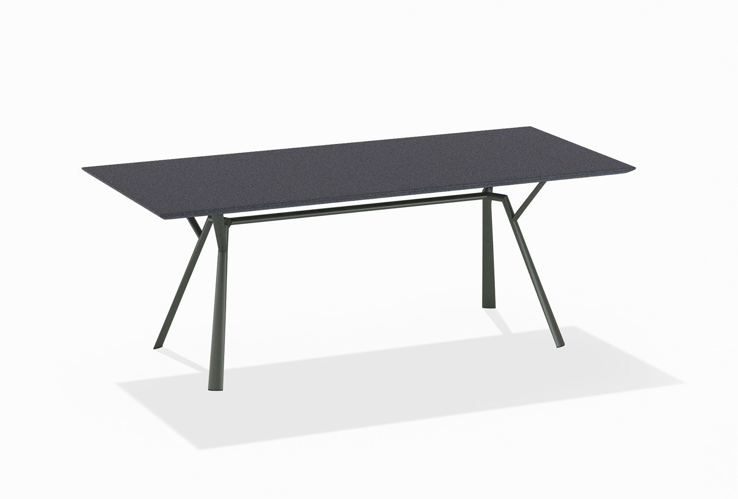 FASTRadice Quadra Rectangular table with top in speckled aluminium長餐桌