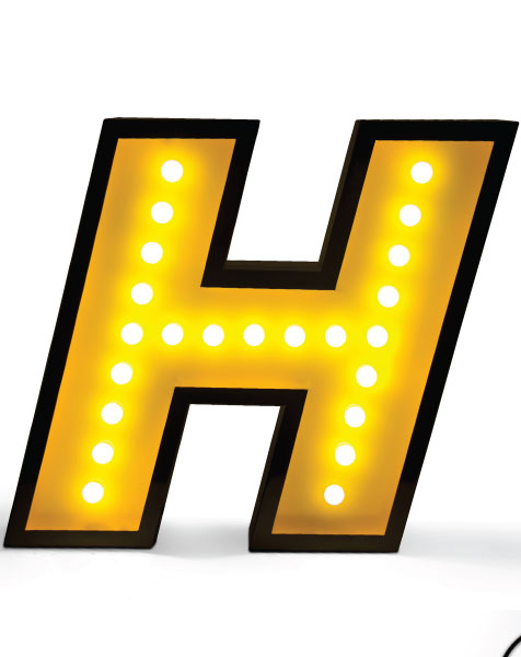 DELIGHTFULLLETTER H GRAPHIC臺燈