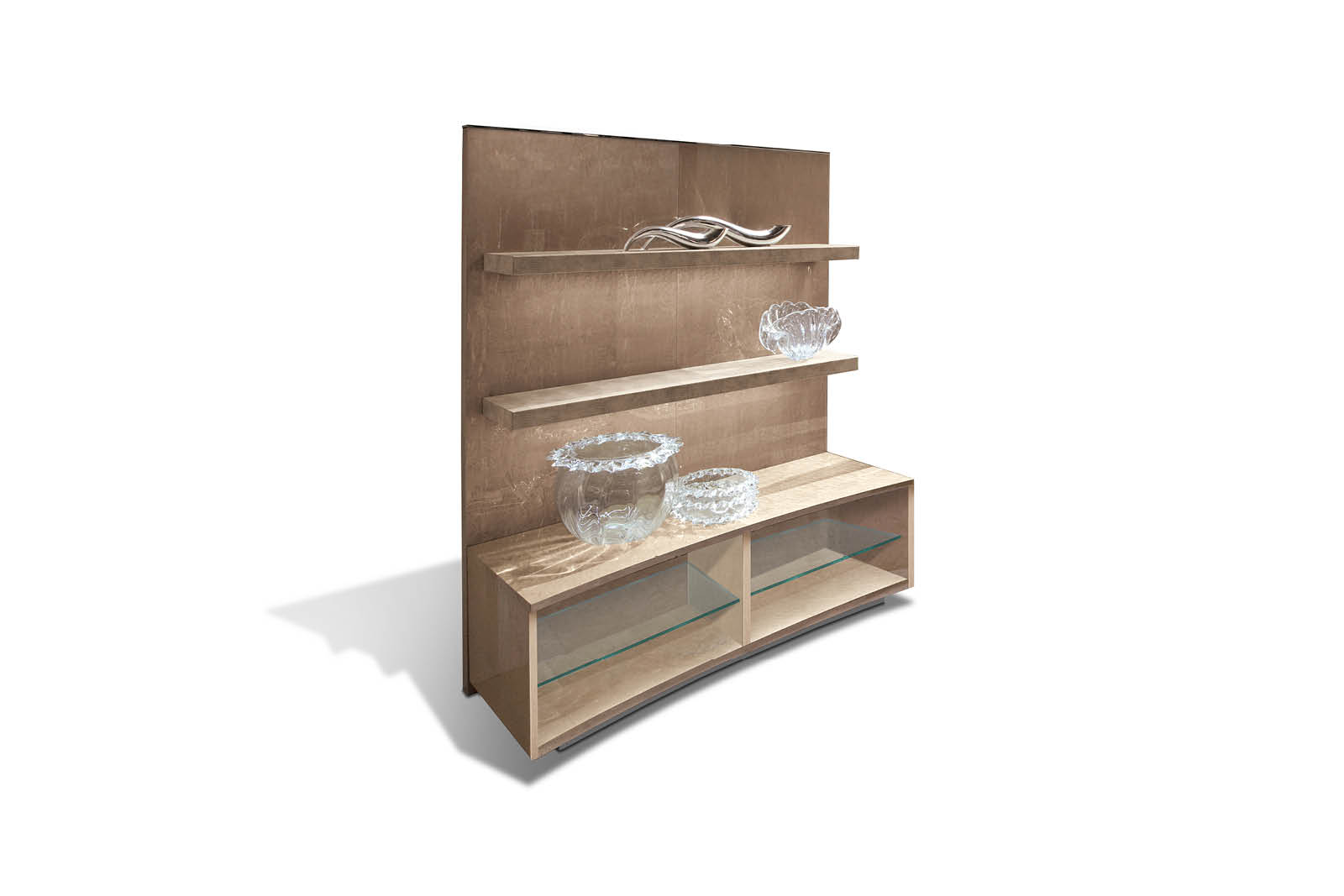 GIORGIO COLLECTIONSunrise tv unit with leather shelves柜子